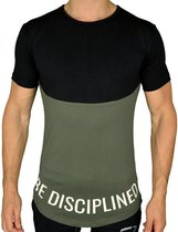 Be Disciplined T-Shirt Stretch | Olijf (S) - Disciplined Sports