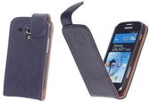 BestCases Navy Blue Kreukelleer Flipcase Samsung Galaxy Trend S7560