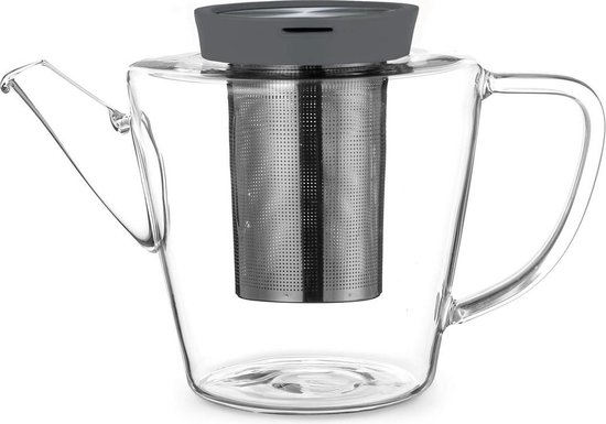 Viva Scandinavia - Koffie & Thee Infusion Theepot - Glas - 1 l - Grijs