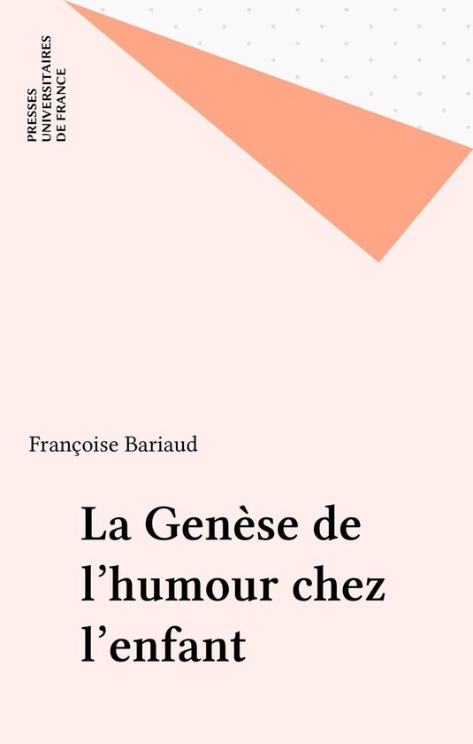 La Genèse de l'humour chez l'enfant - cover
