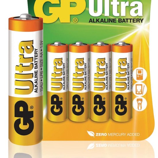 GP Ultra AA batterij Blister