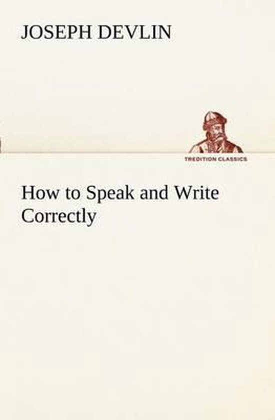 How to Speak and Write Correctly - cover