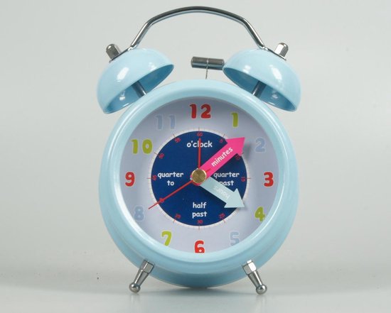 Metalen wekker – Clock - Blauwe kleur - Tijd weergave – Engelse taal | bol.com