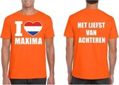 Oranje I love Maxima shirt heren XL