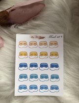 Planner stickers Mask set 4