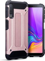 Samsung Galaxy A7 2018 Rugged Case hoesje - CaseBoutique - Effen Rose goud - Kunststof