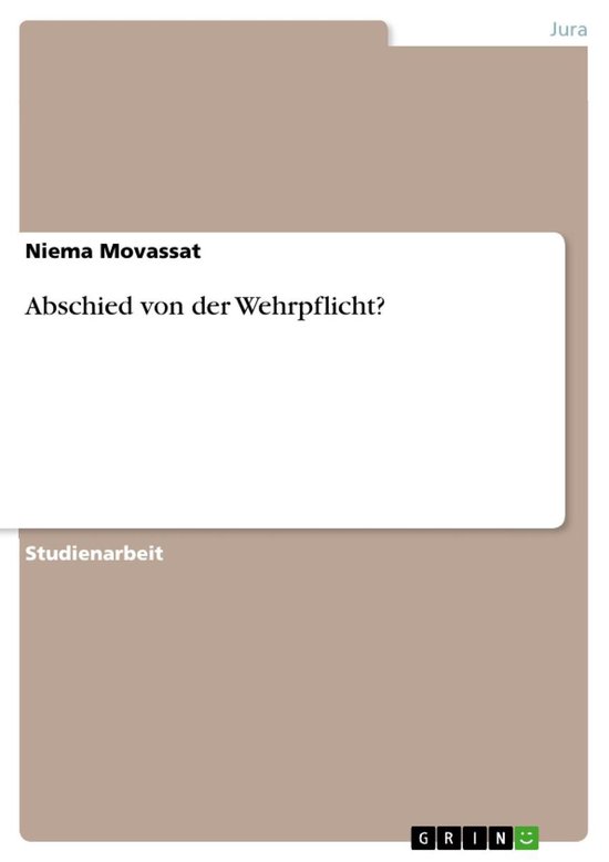 Abschied von der Wehrpflicht? - cover