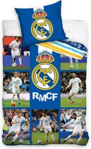 Real Madrid Dekbedovertrek Players 140 X 200 Cm Blauw