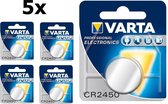 5 Stuks - Varta CR2450 3V 560mAh Professional Electronics Lithium knoopcel batterij