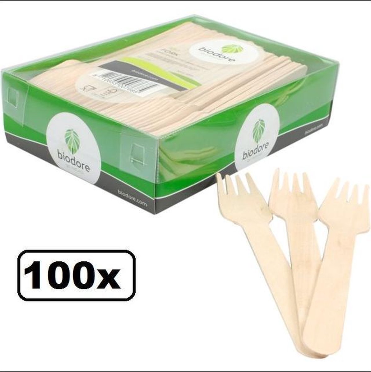 100x Houten vorken