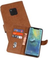 Huawei Mate 20 Pro Hoesje Kaarthouder Book Case Telefoonhoesje Bruin