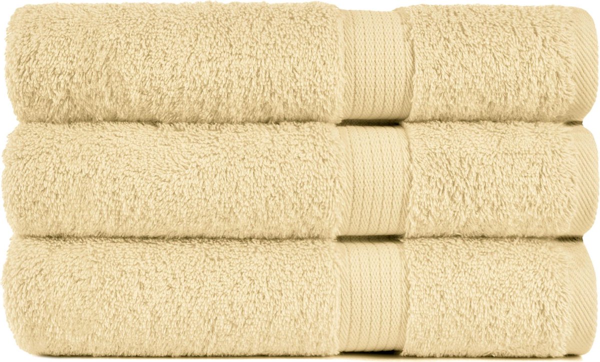 Handdoek 50x100 cm Luxor Uni Topkwaliteit Hay Dream col 120 - 4 stuks