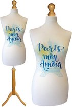 Paris mon amour paspop met licht bruine sparkling driepoot  44/46