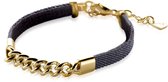 Zinzi zia1134g - Zilveren fantasiearmband gourmet - Denimband - 7 mm