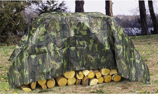 Camouflage Afdekzeil 3 x 2 m - 6m² | Waterdicht & Sterk | Polyetheen |  bol.com