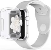 Hoesje + Screenprotector geschikt voor Apple Watch Series 4 (40mm) - Transparant voor Volledige 360 Graden Bescherming - Gel Case van iCall