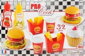 Speelgoed hamburgerset Etenswaren speelset - 32 delig set - vanaf 18 maanden - kinder peuter speelgoed