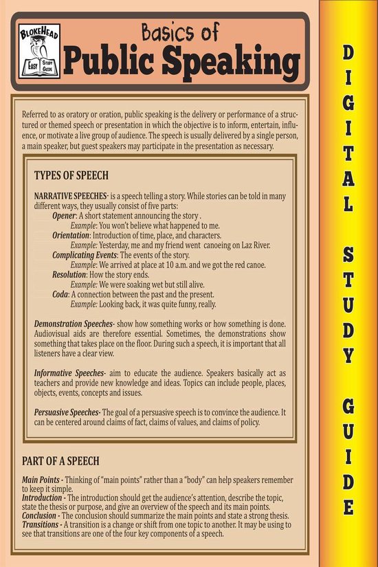 Blokehead Easy Study Guide - Public Speaking (Blokehead Easy ... - cover