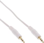 3,5mm Jack stereo audio kabel - verguld / wit - 2 meter