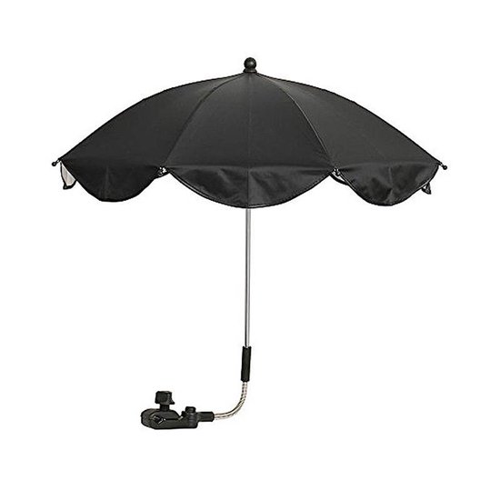 Universele 2-in-1 Kinderwagen Parasol Paraplu - Baby Buggy UV Zonnescherm Regenhoes - Universeel - Zwart van Universele — afbeelding 2