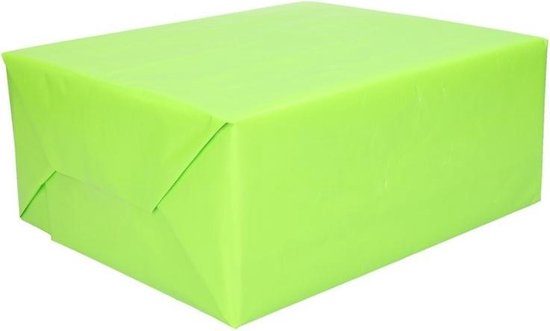 Druif toonhoogte Gedwongen Kadopapier lichtgevend groen - 200 x 70 cm - cadeaupapier /  inpakpapier/kaftpapier | bol.com