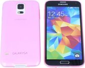 Samsung Galaxy S5 0.3 mm Ultra Thin Matte Soft Back Skin case Transparant Roze Pink