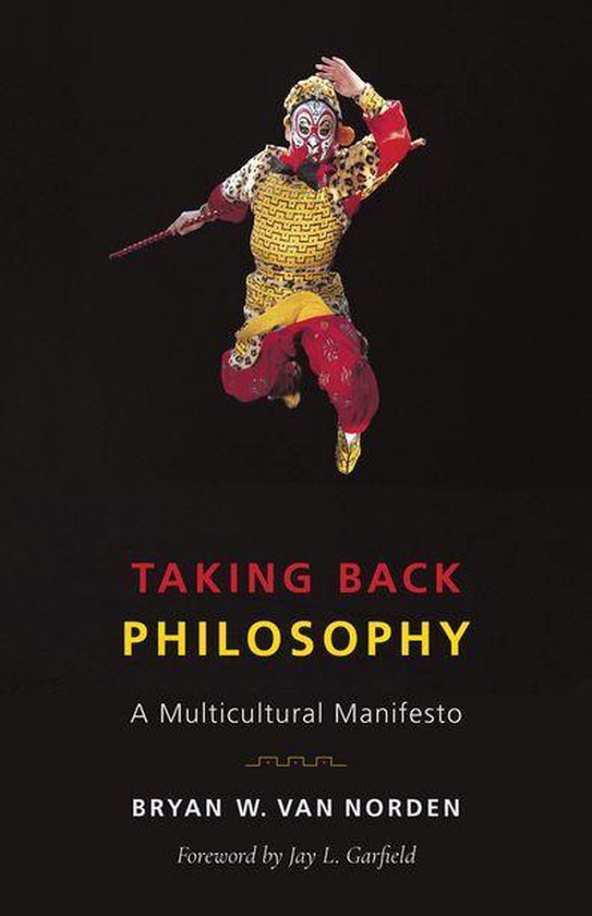 Boekomslag 'Taking Back Philosophy: A Multicultural Manifesto' met een traditioneel geklede performer met masker