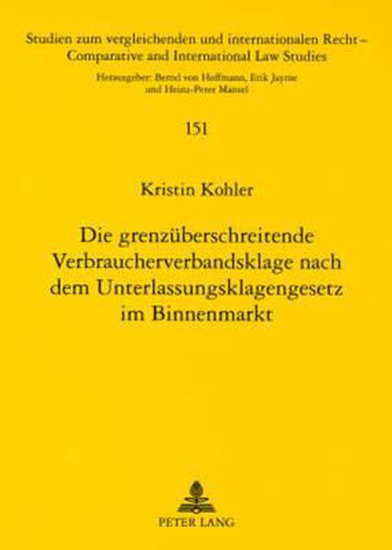 Die grenzüberschreitende Verbraucherverbandsklage nach dem  ... - cover