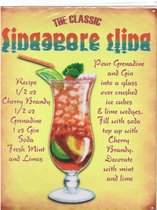 Cocktail Singapore Sling  30x40 cm