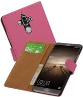 Bookstyle Wallet Case Hoesjes Geschikt voor Huawei Mate 9 Roze