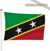 Saint Kitts en Nevis Vlag St. Kitts & Nevis 100x150cm - Kwaliteitsvlag - Geschikt voor buiten