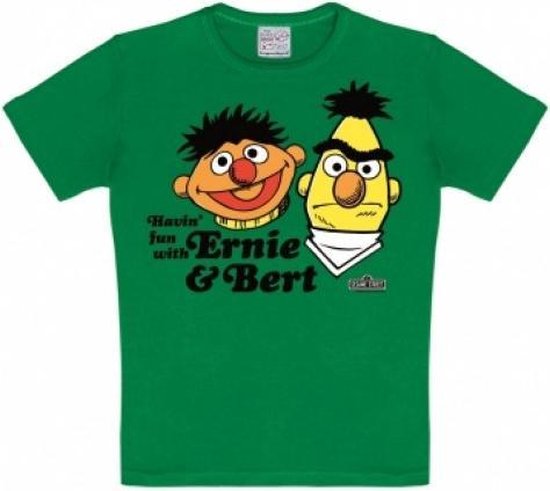 Draaien Badkamer rol Sesamstraat Ernie en Bert kinder shirt - Logoshirt - 140/152 | bol.com
