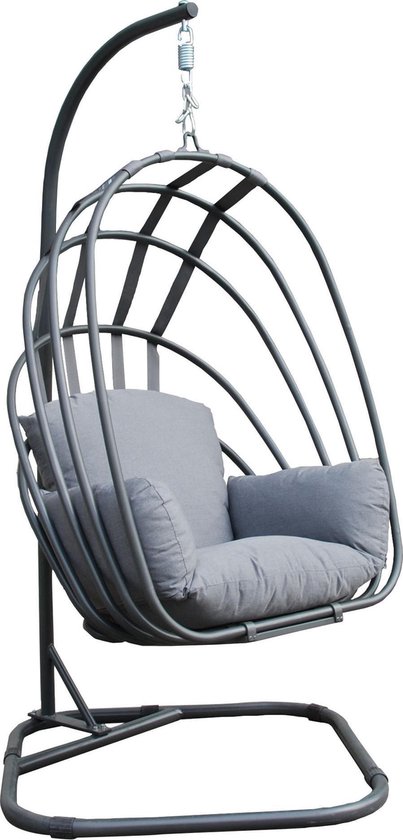 Garden Impressions - Suez schommelstoel - inklapbaar - royal grey | bol