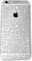 Xssive - 2x Glitter sticker voor Samsung Galaxy S6 G920 - zilver - met patroon