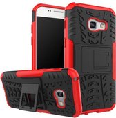 Rugged Kickstand Back Cover - Samsung Galaxy A3 (2017) Hoesje - Rood