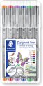 pigment liner fineliner - boîte 0,5 mm - 6 couleurs
