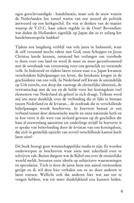 Pagina met tekst over de Nederlandse geschiedenis, Japan en de leviathan.