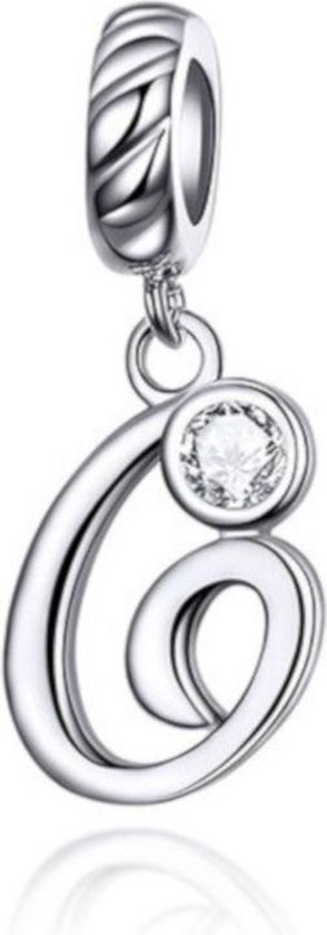 Charm pendentif en argent sterling lettre G.