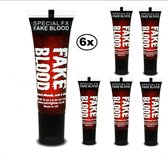 6x Fake Blood gel 10 ml / Nep Bloed / Kunst Bloed