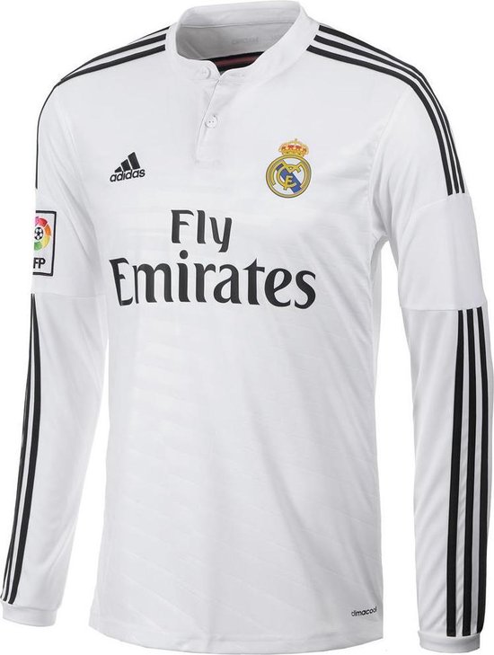 Regenjas Pijnboom viool Adidas Real Madrid thuis shirt wit lange mouw maat L | bol.com