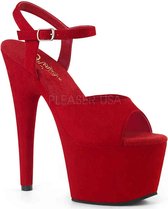 Pleaser Sandaal met enkelband -35 Shoes- ADORE-709FS Rood