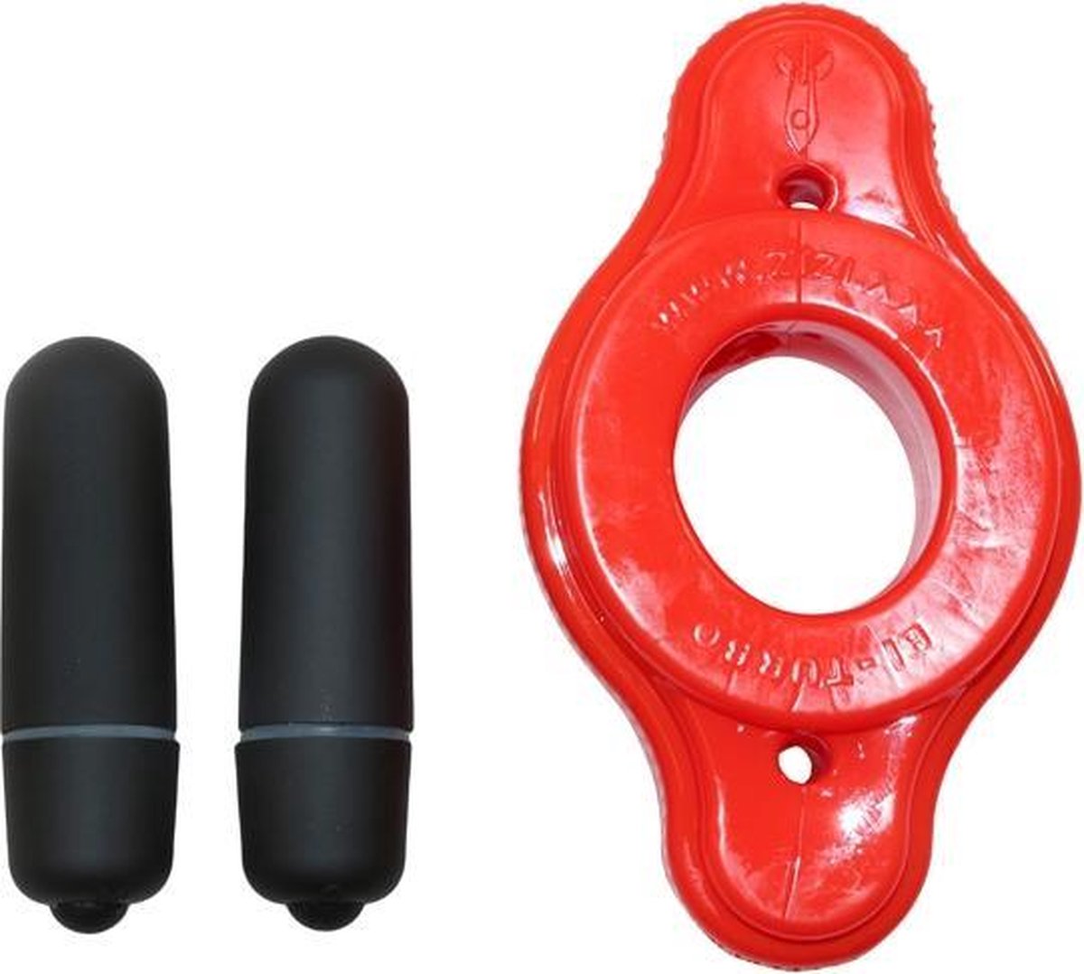 Goedkoopste ZiZi - Turbo - Vibrerende Cockring met 2 bullet vibrators - rood