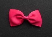 Haarknip alligatorclip met lint strik (ca. 6 x 3,5cm) cyclaam fuchsia - gratis verzending