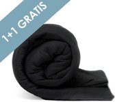 2 zachte Jersey hoeslakens - Zwart 90x190 - Geschikt voor dikke matrassen (tot 30cm)
