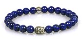 IbizaMen - Lapis azul 8mm - RVS buddha - 20cm