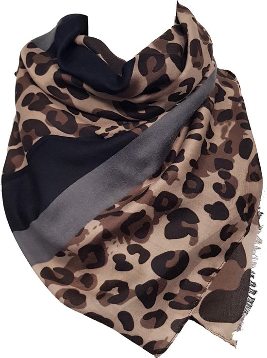 Dames sjaal met panterprint, luipaardprint, Lange damessjaal met dierenprint  (panter)... | bol.com