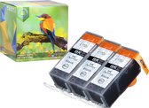 Ink Hero - 3 Zwarten - Inktcartridge / Alternatief voor de Canon CLI-521, PGI-520, PIXMA iP3600, iP4600, iP4600x, iP4700, MP540, MP540x, MP550, MP560, MP620, MP620B, MP630, MP640,