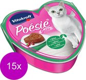 Vitakraft Poésie Gelei Alu 85 g - Kattenvoer - 15 x Wild&Cranberry