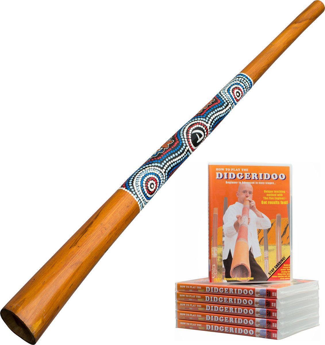Australian Treasures Didgeridoo ''Natural Paint'' inclusief instructie-DVD