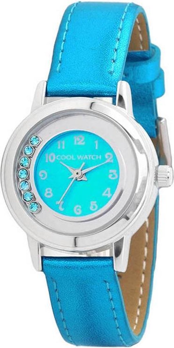 Coolwatch CW.212 - Horloge - Leer - 26 mm - Blauw